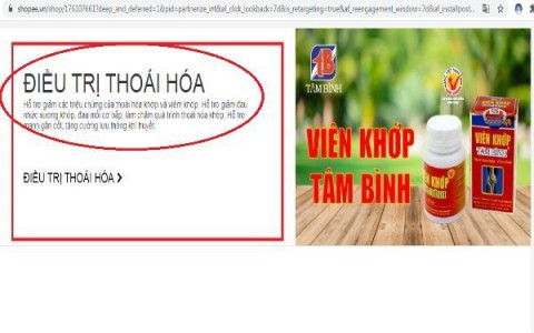 Viên khớp Tâm Bình quảng cáo như thuốc, lừa dối người tiêu dùng?